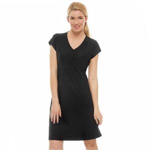 L.L. Bean Sporty Lycra Black Dress Small